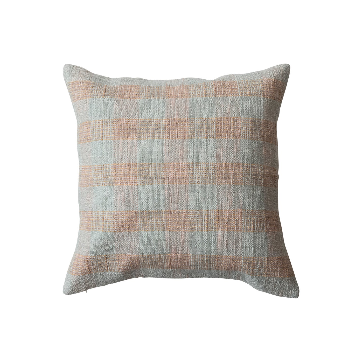 20" Square Hand-Woven Cotton Pillow