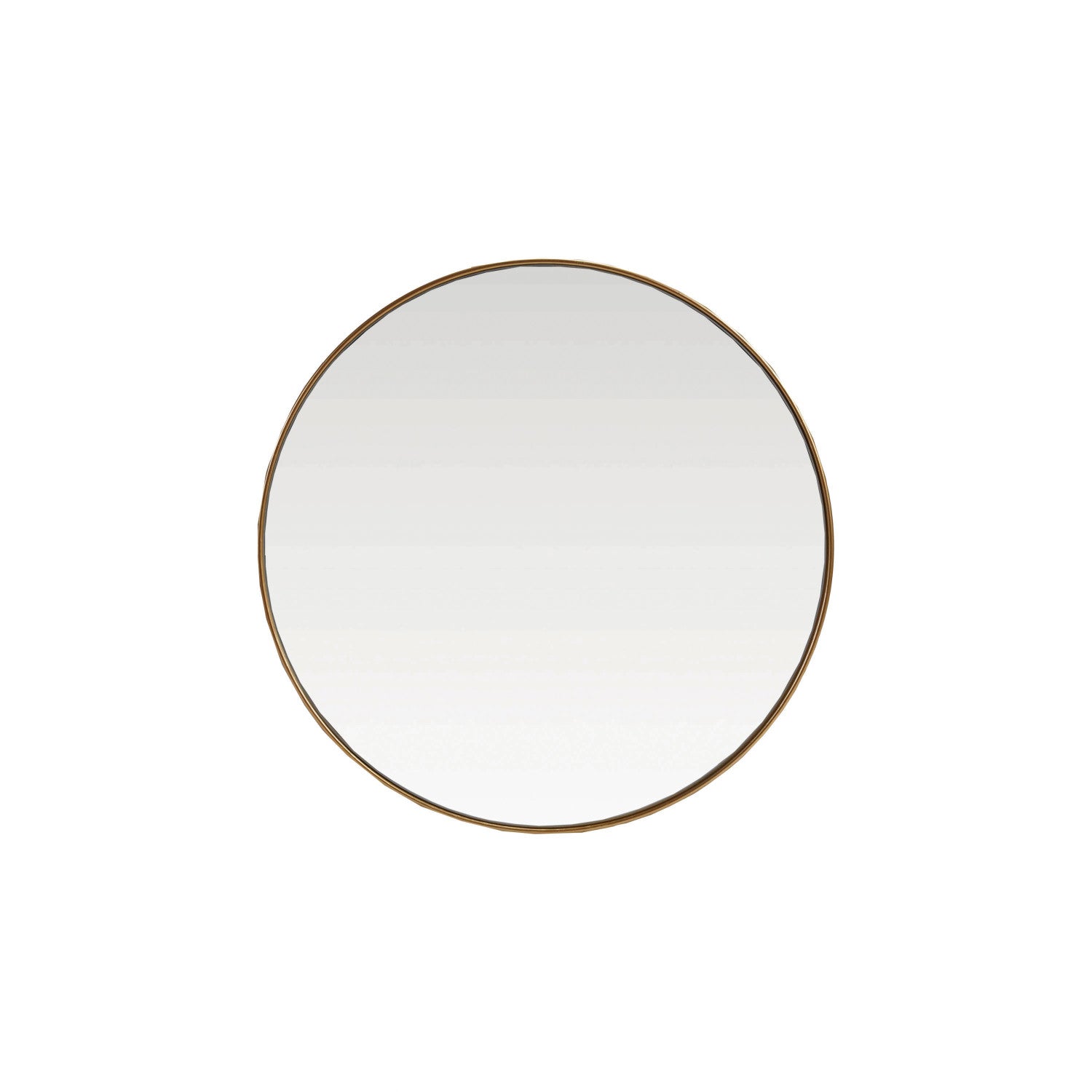 Metal Deep Framed Wall Mirror, Gold Finish & Black
