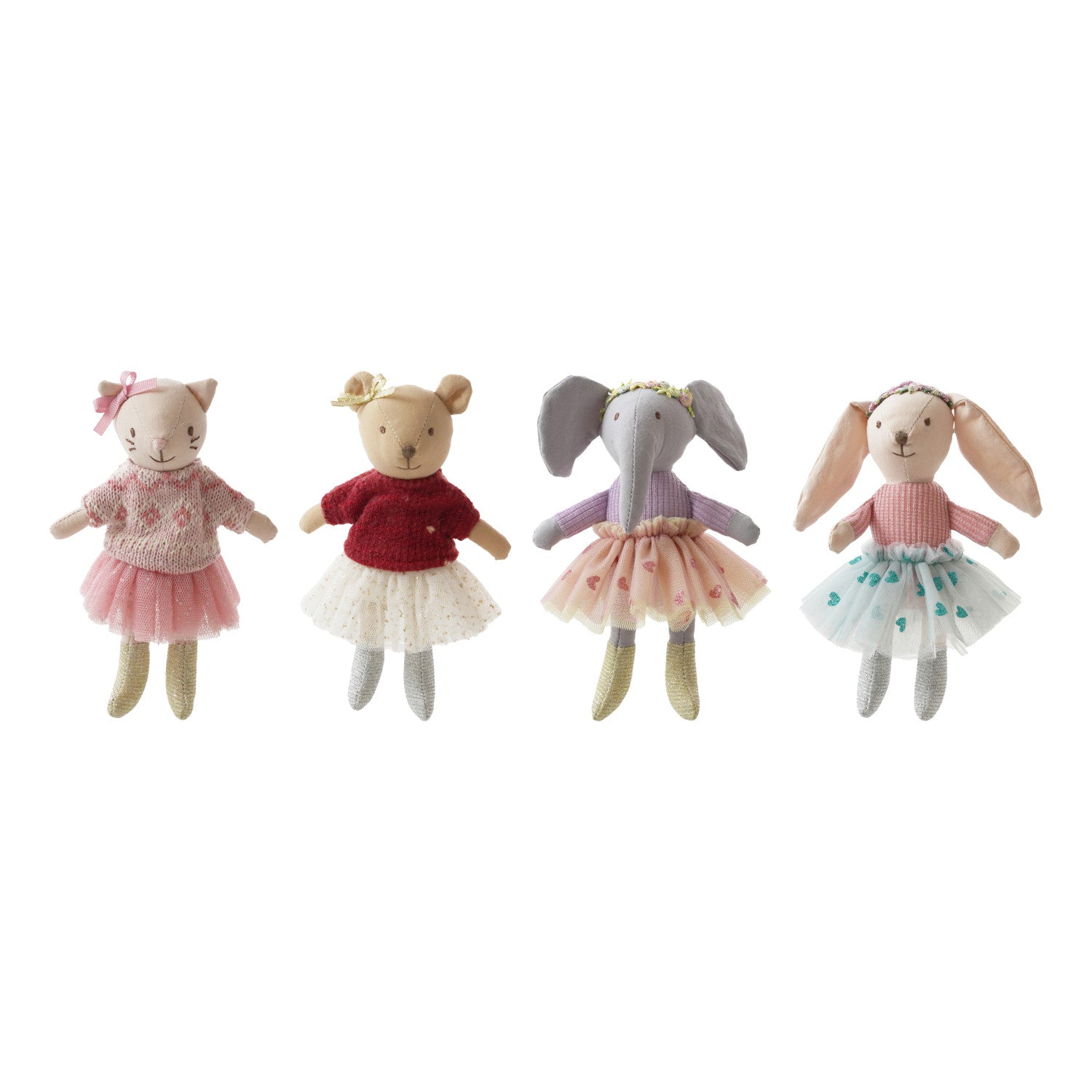 Plush Cotton Animal in Clothes/Dress, 4 Styles