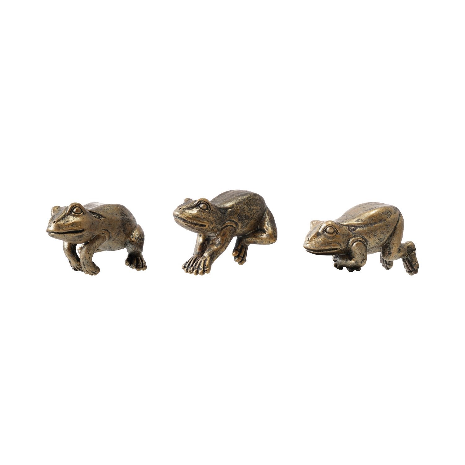 Resin Frog Pot Hanger, Distressed Gold Finish, 3 Styles