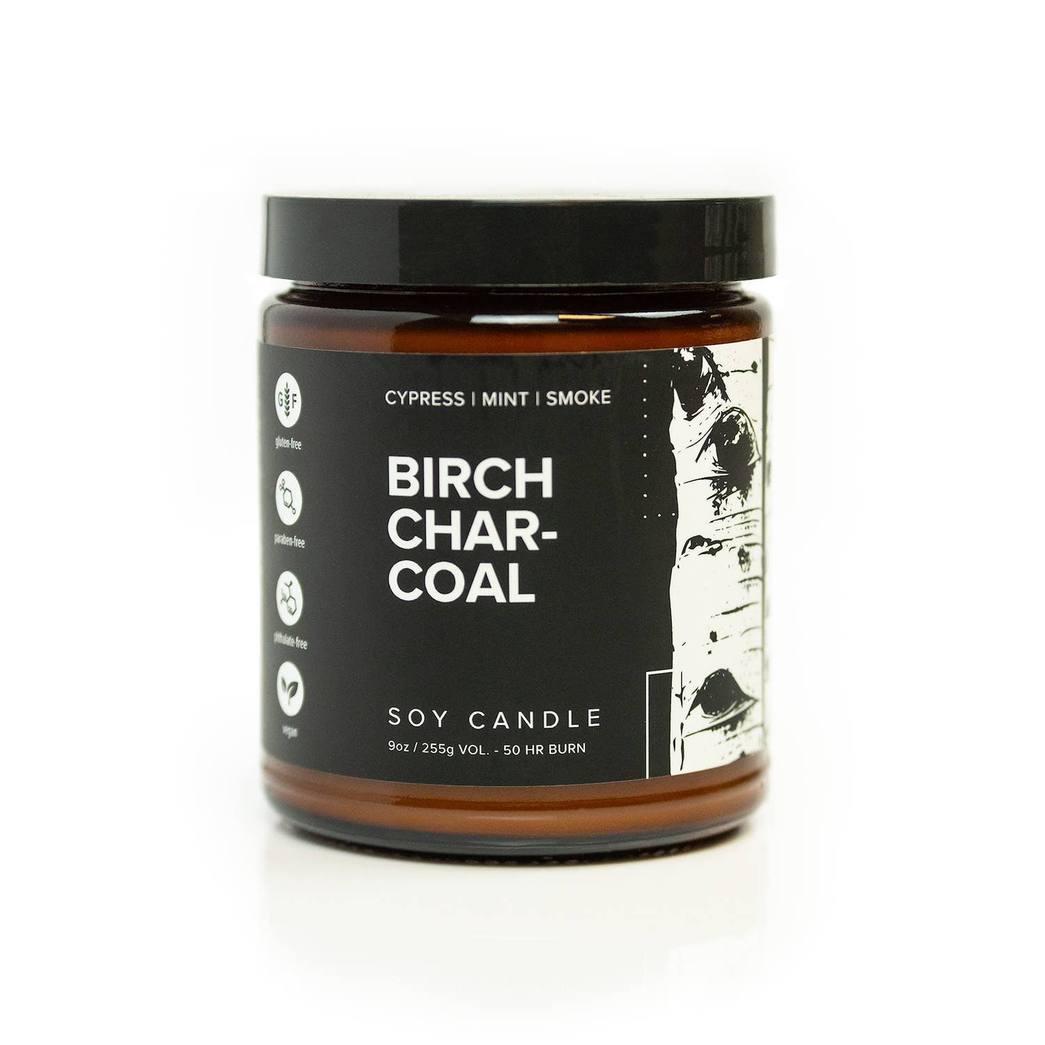 Birch Charcoal Natural Soy Candle