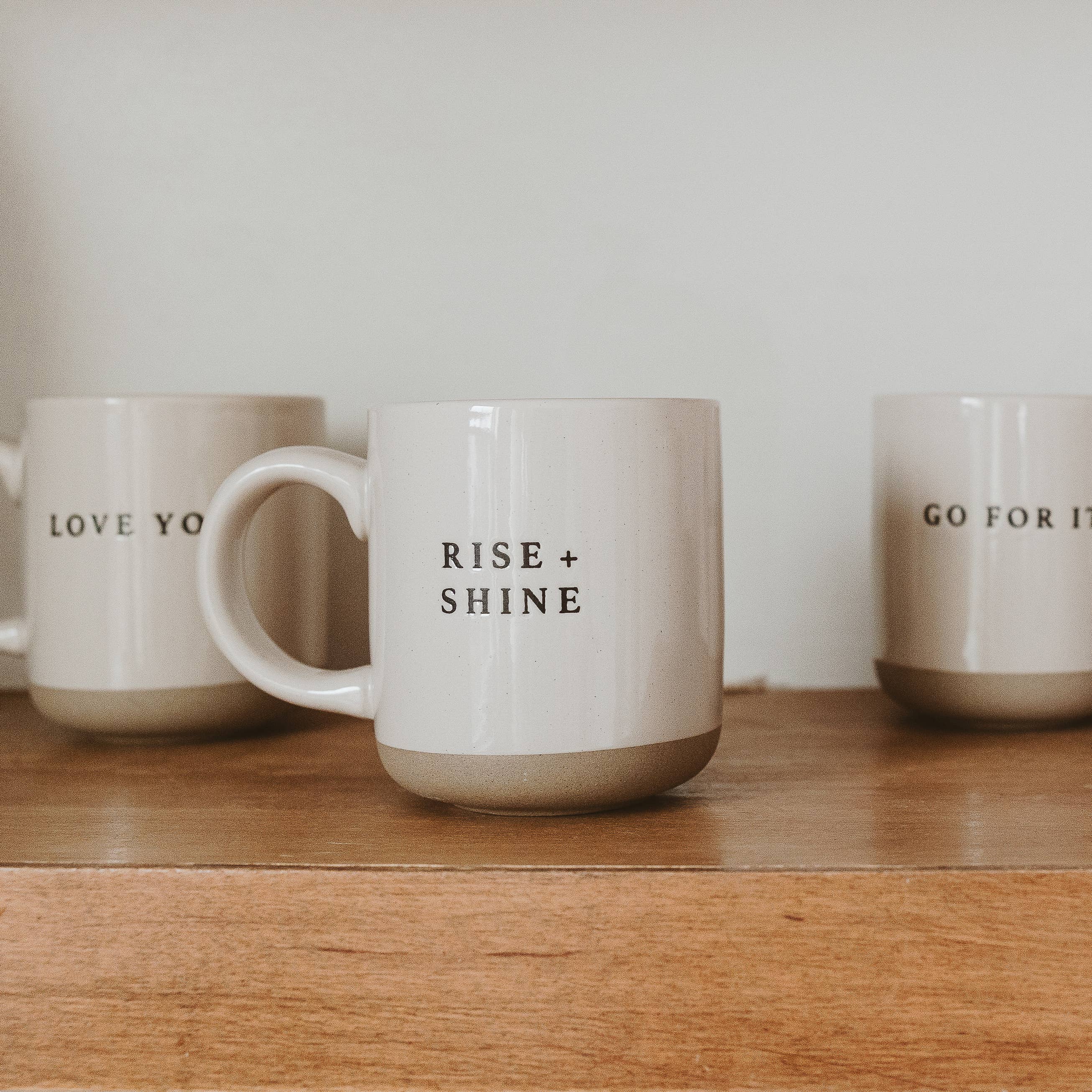 Rise and Shine Stoneware Coffee Mug - Thumbnail 4