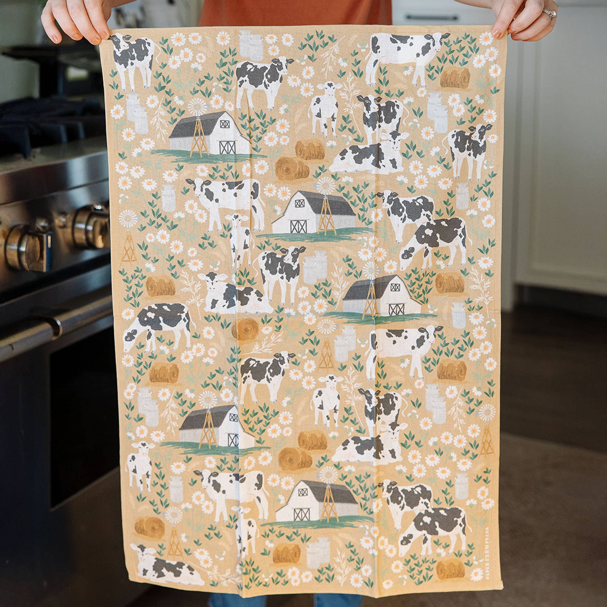 Dairy Cows Farm Tea Towel - Thumbnail 2