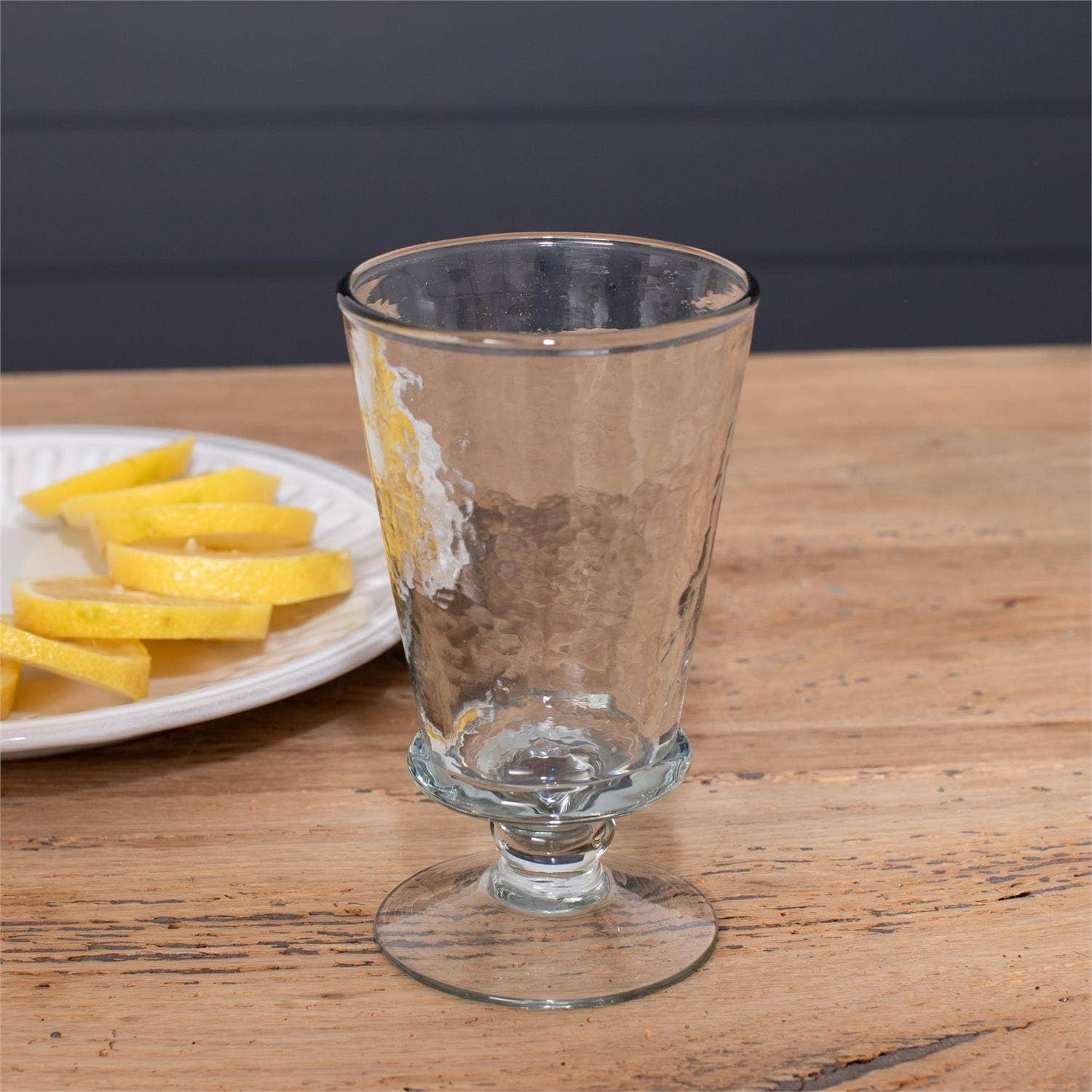 Hammered Glass Goblet - Thumbnail 3