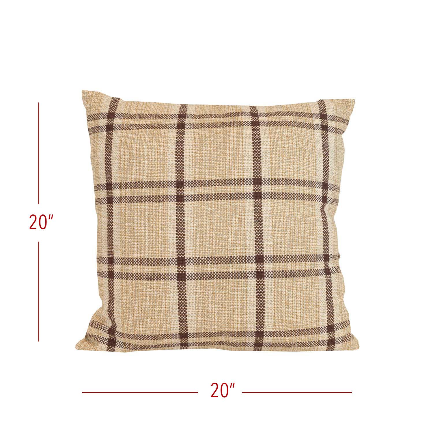 Mel Woven Plaid Filled Throw Pillow - Thumbnail 3