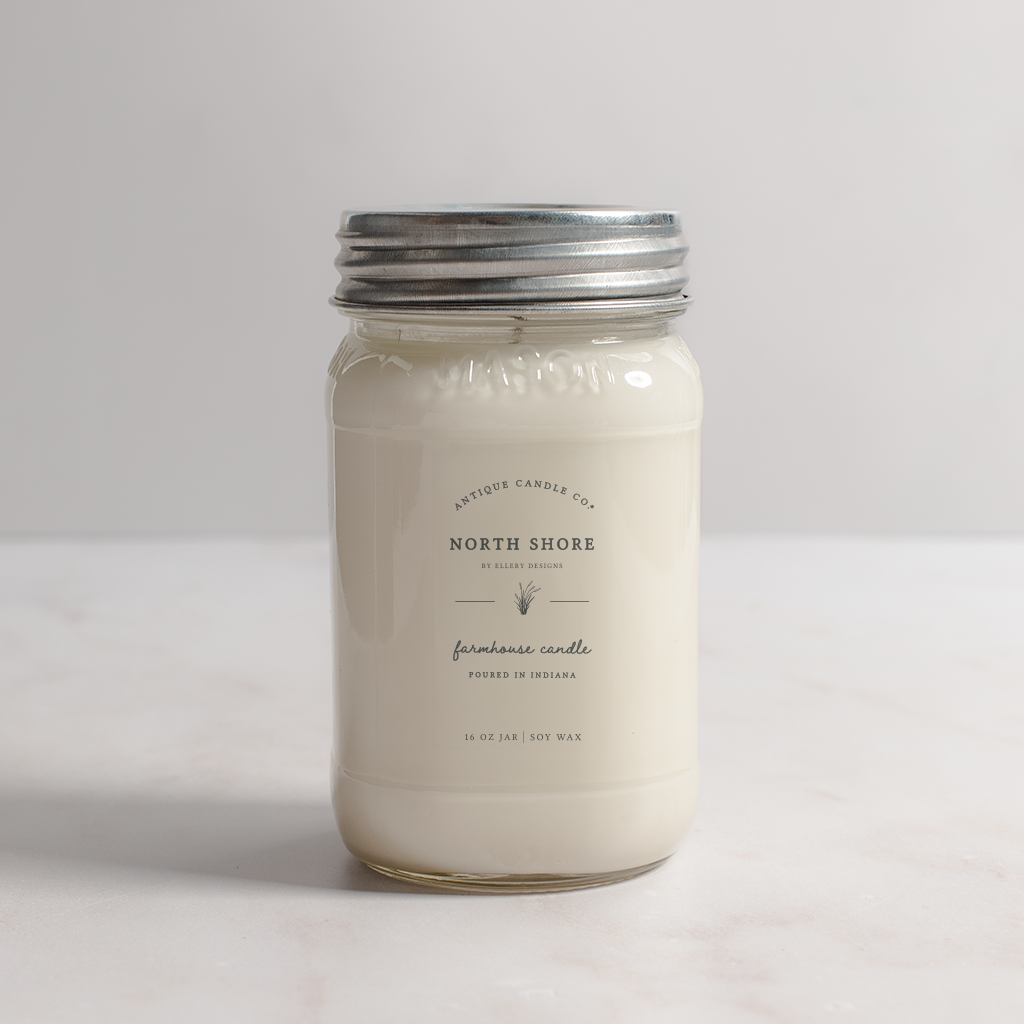 Soy Wax Mason Jar Candle - North Shore - Thumbnail 4