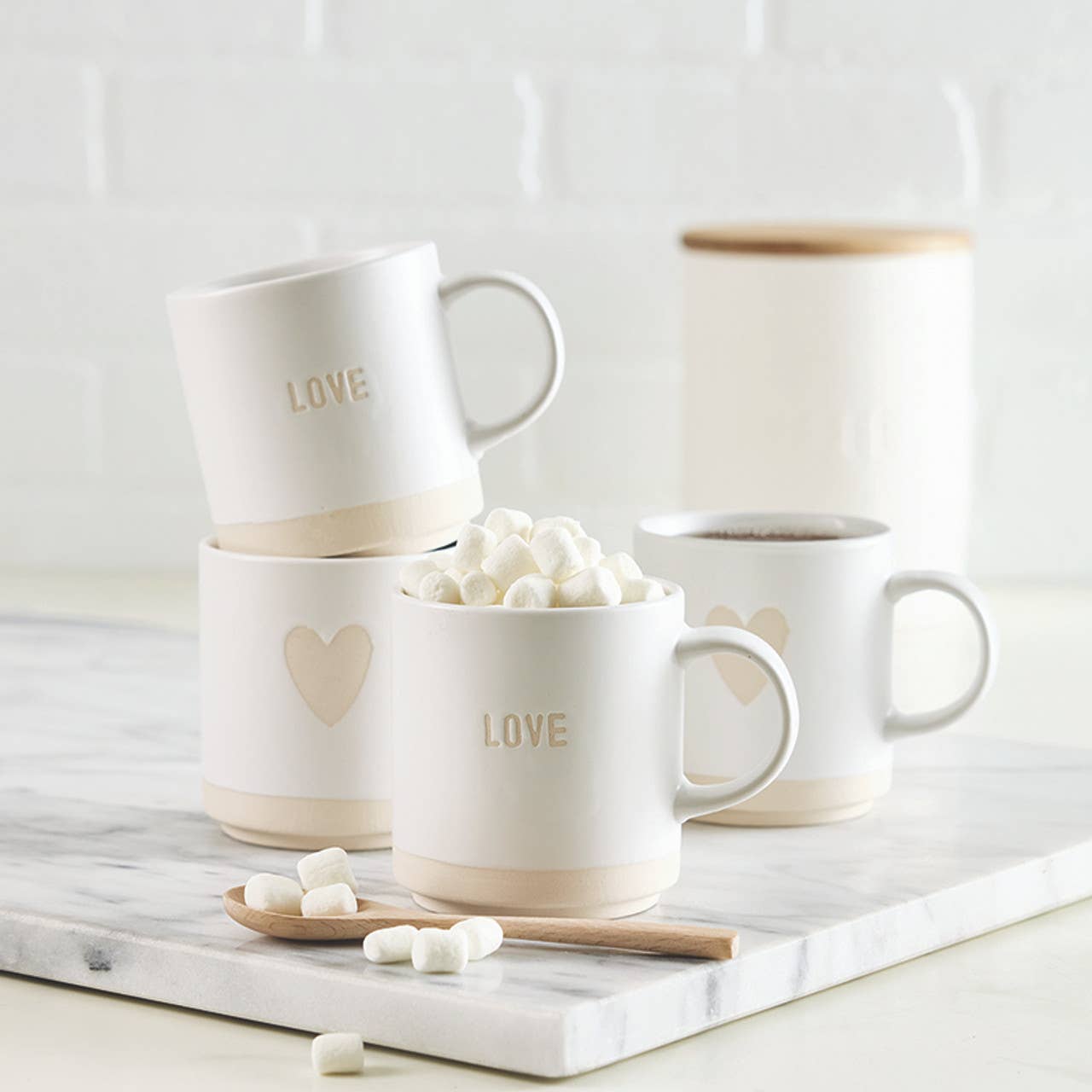 Stackable Mugs - Love/Heart - Set of 2 - Thumbnail 3