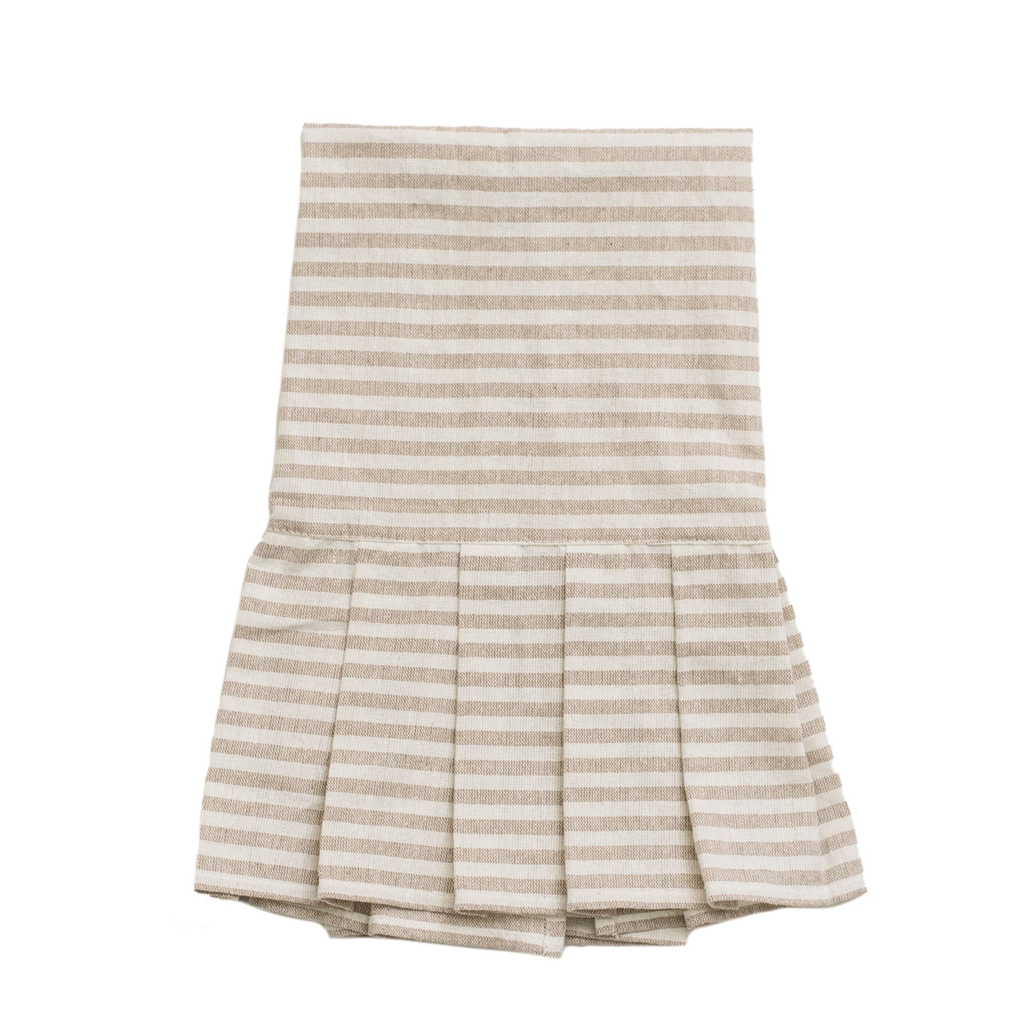 Striped Hand Towel with Ruffle