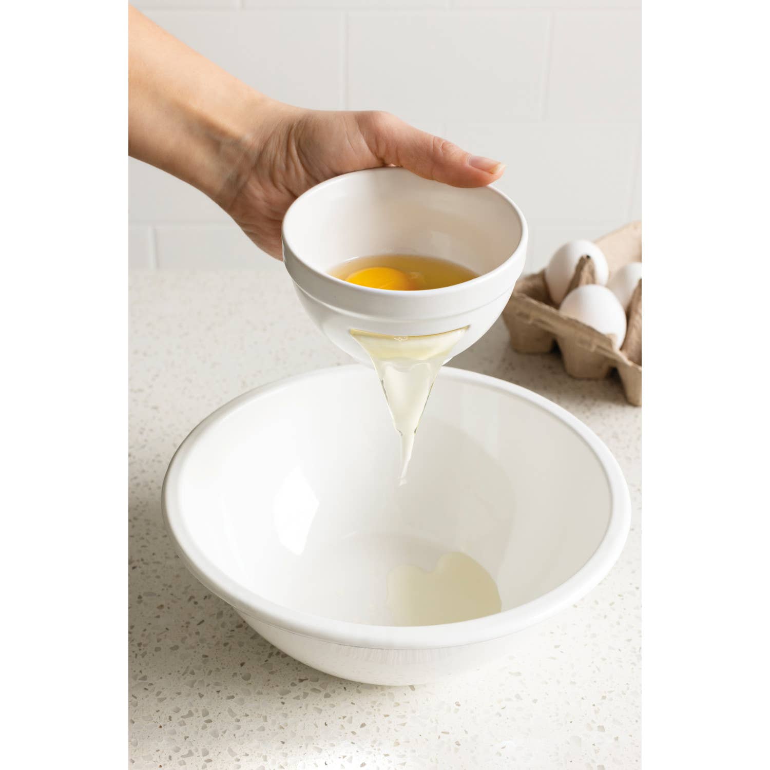 Matte White Egg White Separator - Thumbnail 4