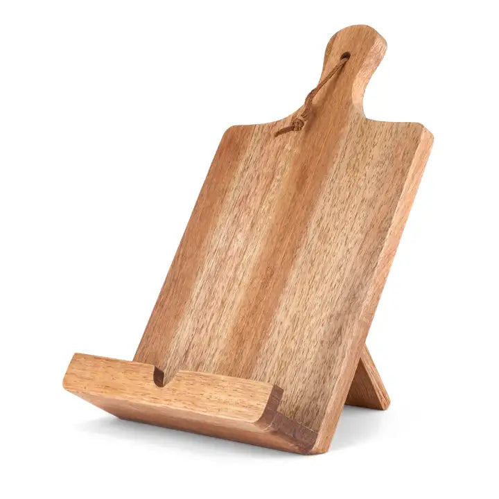 Acacia Cookbook Stand / Tablet Holder w/ Hanging Strap - Thumbnail 3