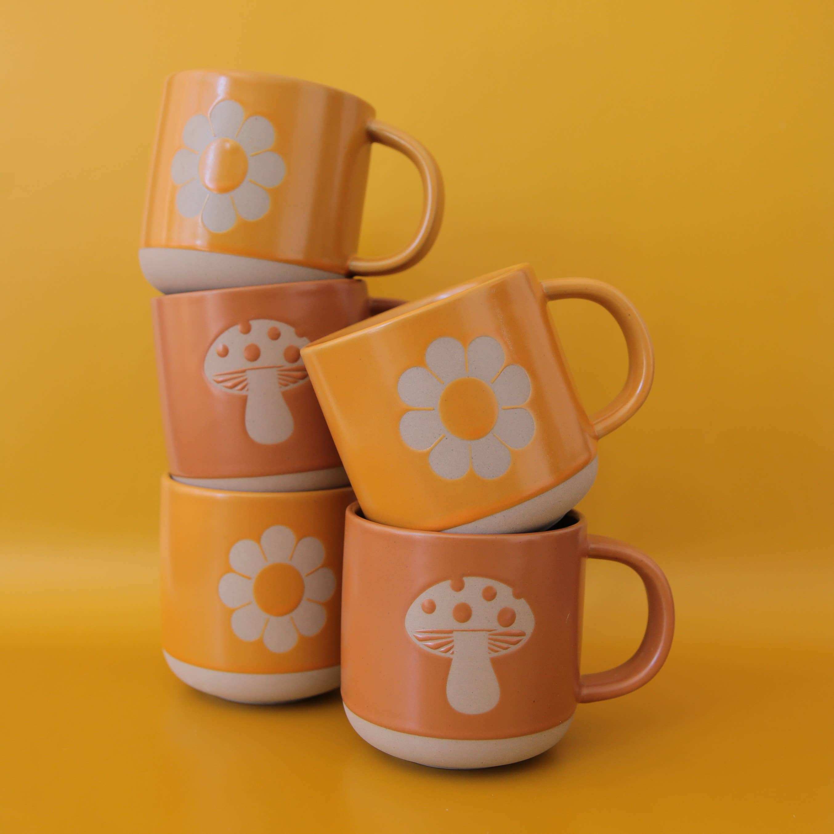 Retro Mushroom Ceramic Mug - Thumbnail 2