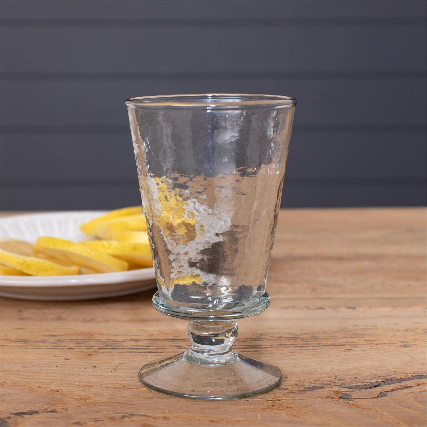 Hammered Glass Goblet