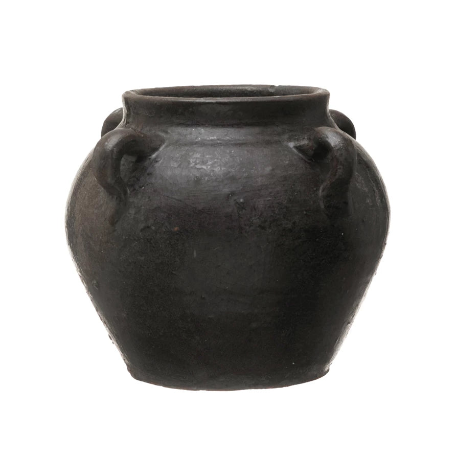 Found Decorative Clay Jar - Small