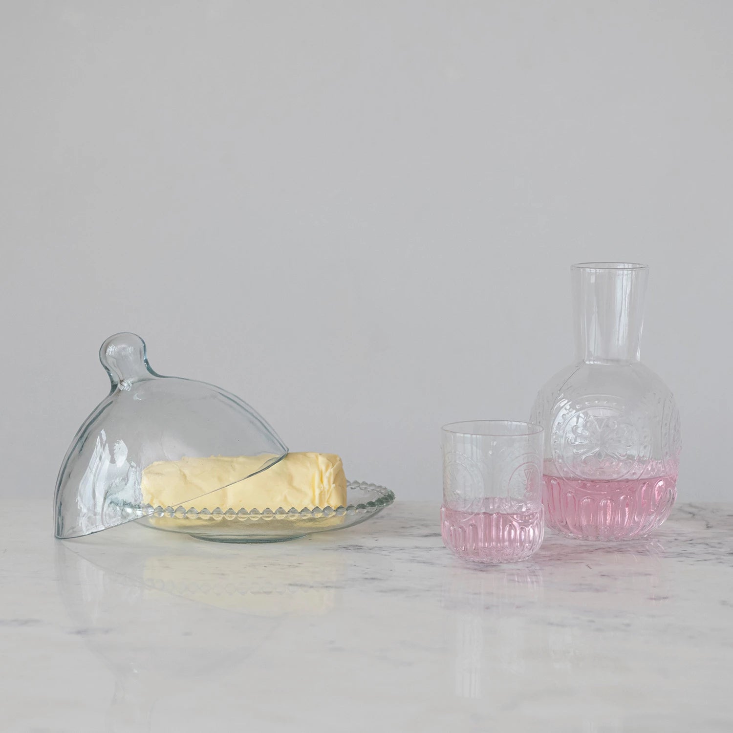 Josephine Jewelry Co. Glass Cloche & Hobnail Edge Tray - Thumbnail 2
