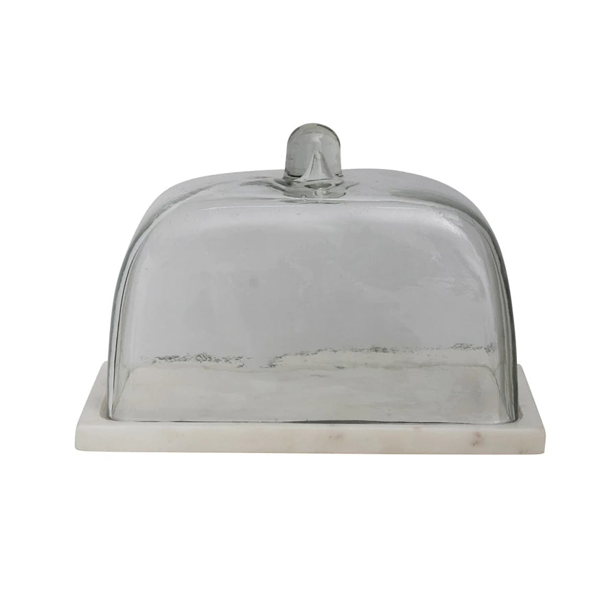 Josephine Jewelry Co. Glass Cloche & Marble Base - Thumbnail 2