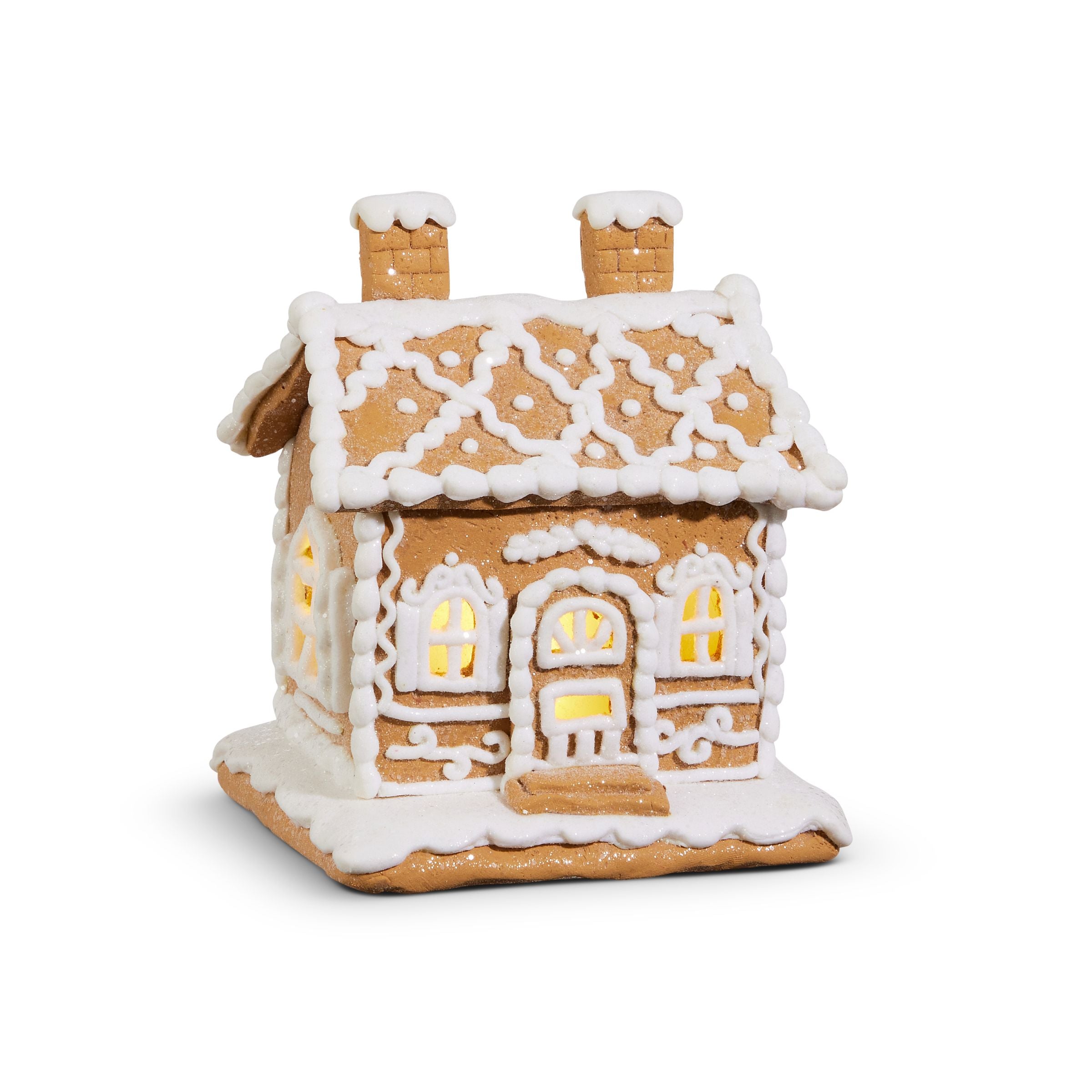 Lit Gingerbread House 6"