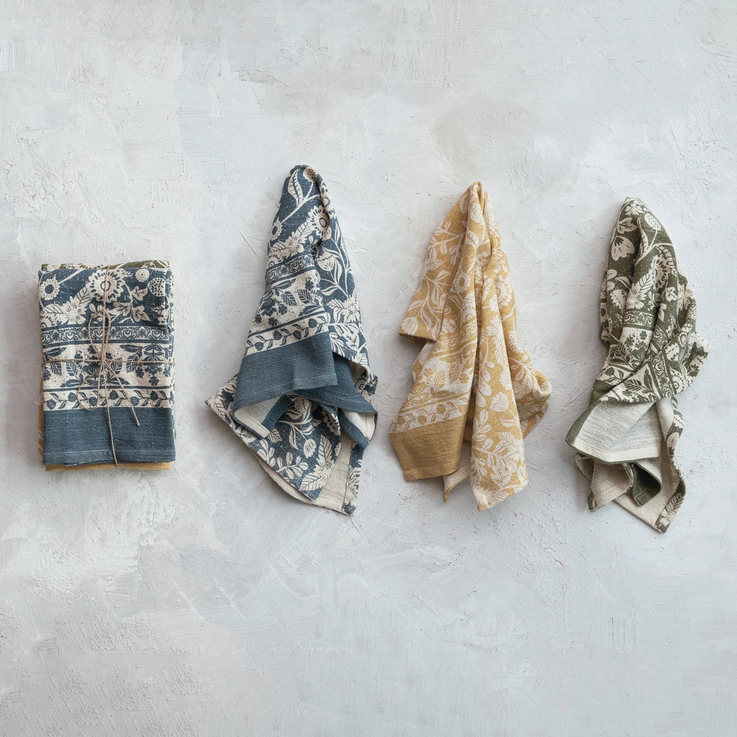 Cotton Slub Printed & Cotton Waffle Tea Towels - Thumbnail 5