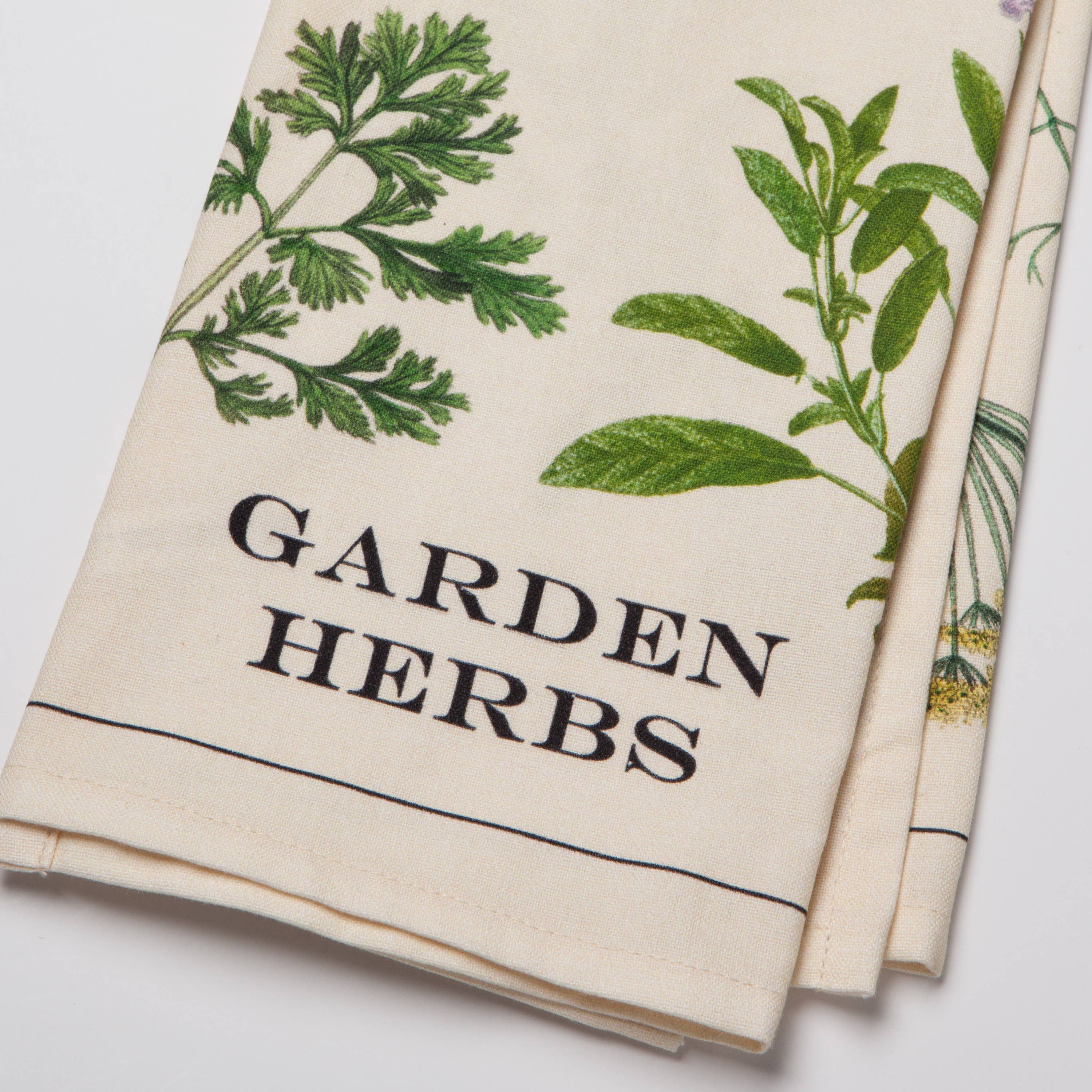 Josephine Interiors Garden Herbs Dishtowel - Thumbnail 2