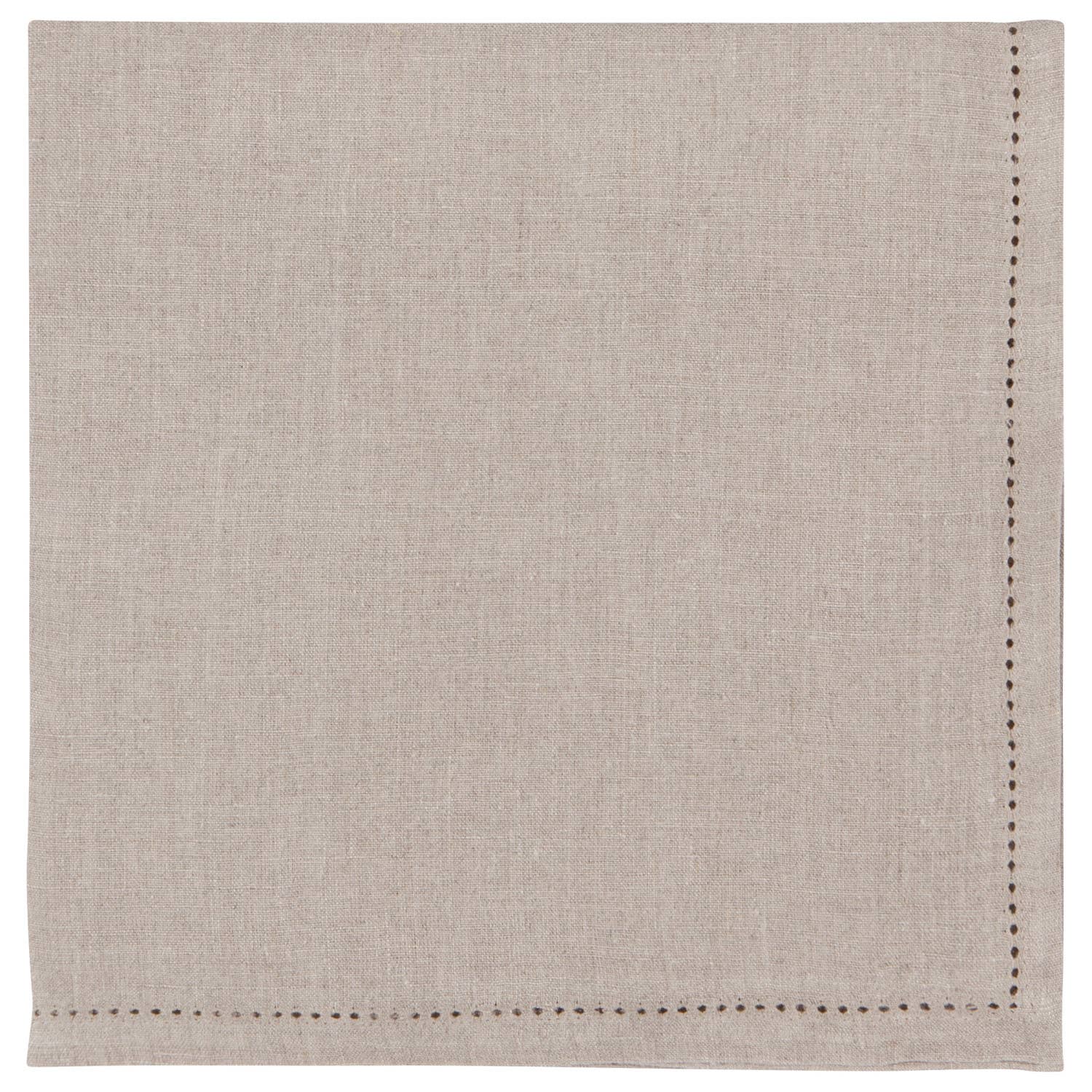 Natural Hemstitch Linen Napkins - Thumbnail 2