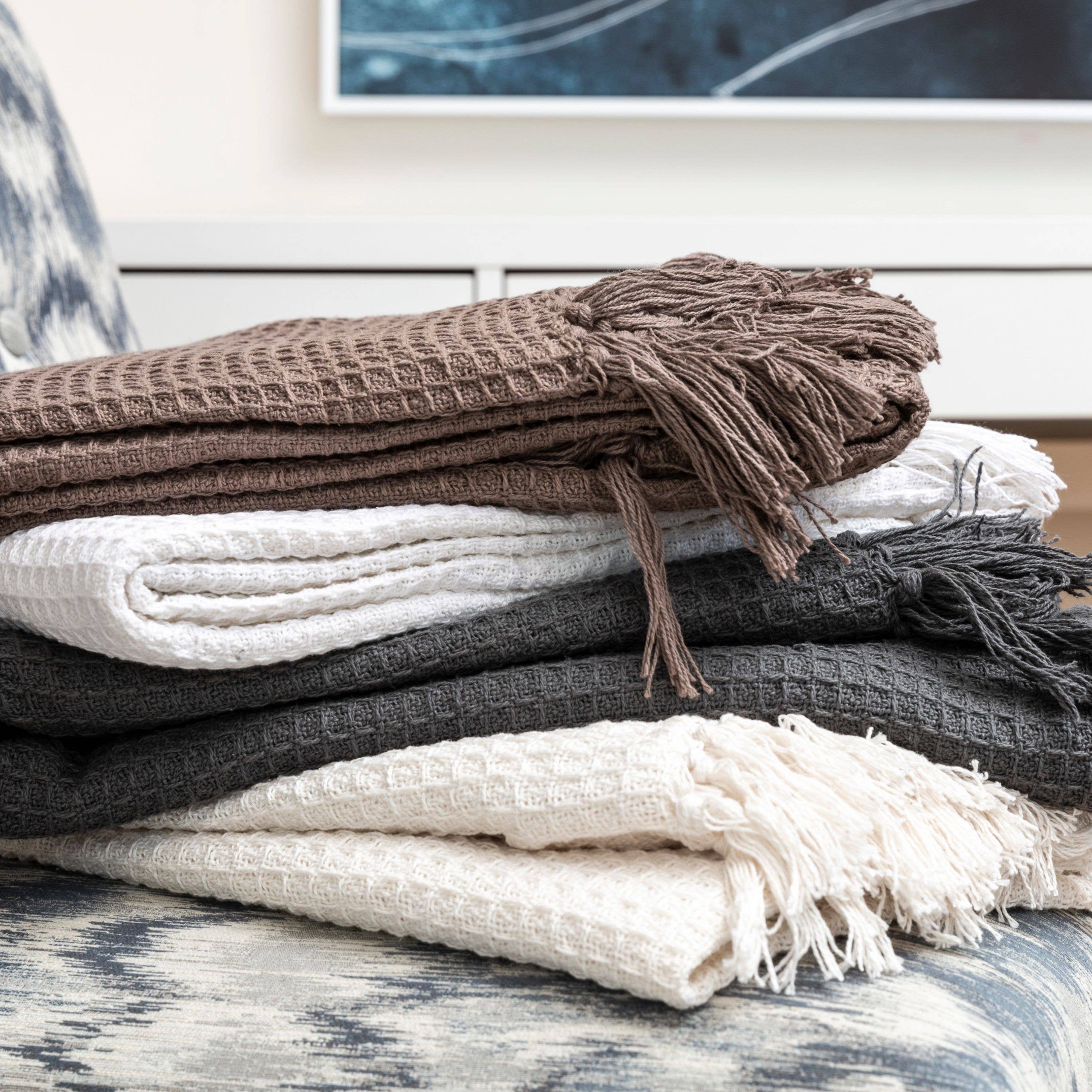 Fabstyles Honeycomb Cotton Throw - Thumbnail 5