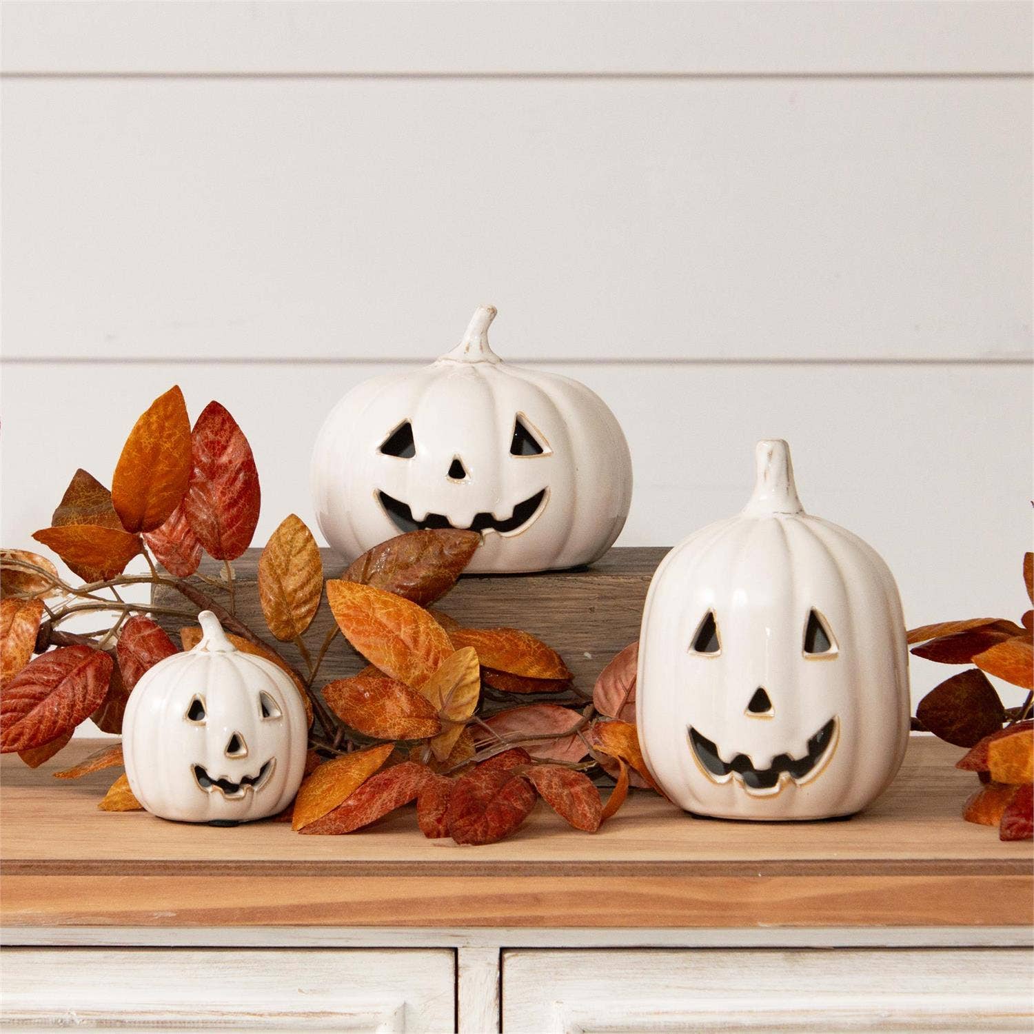 Mini Glazed Ceramic Jack O' Lanterns