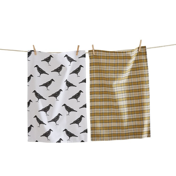 Crow Dish Towel Set