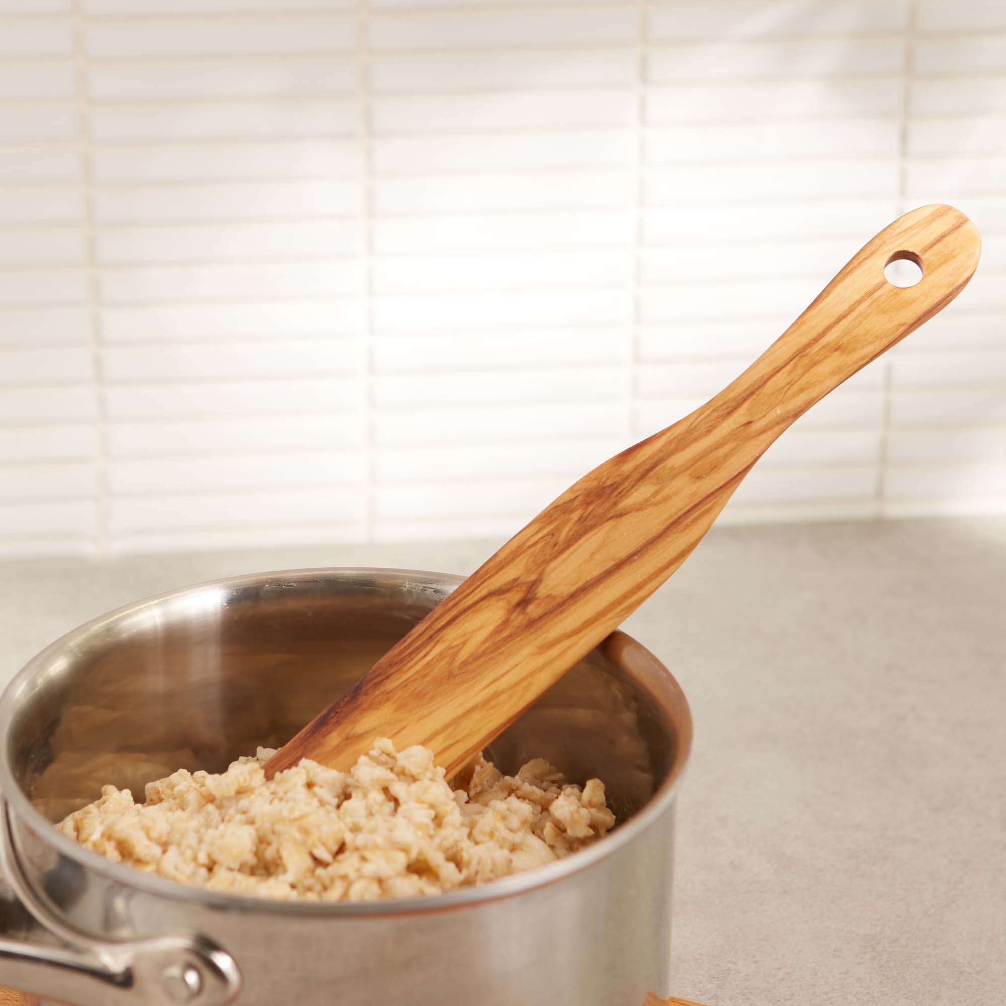 Olive Wood Spurtle - Thumbnail 3