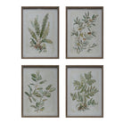Wood Framed Glass Wall Décor w/ Botanical Print, 4 Styles