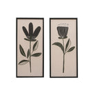 Wood Framed Textured Wall Décor w/ Flower, 2 Styles ©