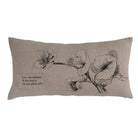 24"L x 12"H Linen Blend Printed Lumbar Pillow