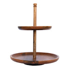 Mango Wood 2-Tier Tray, Natural, KD