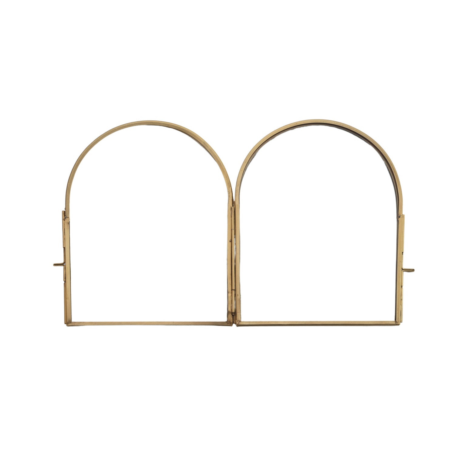 Brass Arched Double Photo Frame