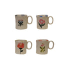 5 oz. Hand-Painted Stoneware Child Size Mug, 4 Styles