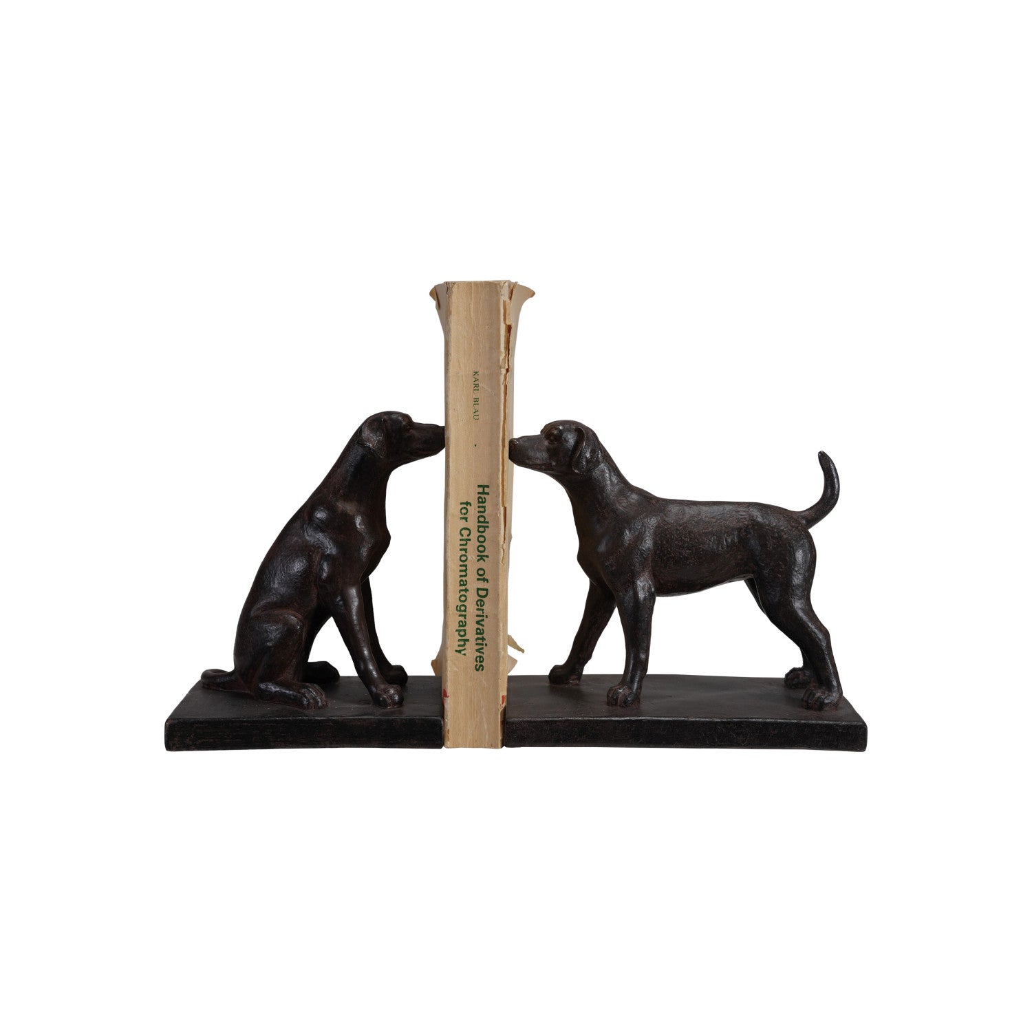 Resin Dog Bookends