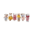 Plush Animal in Ruff Collar, Clothes & Hat/Bow, 6 Styles