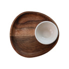 S/2 6-1/2"L x 2"H Acacia Wood