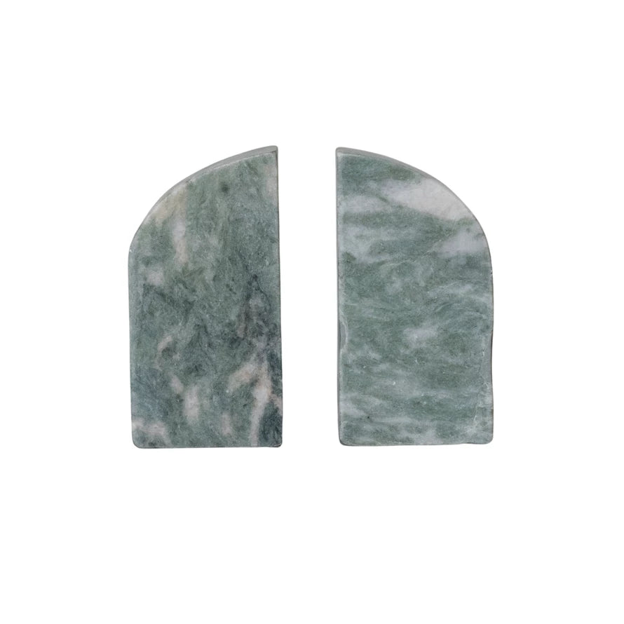 Green Half Arch Marble Bookends