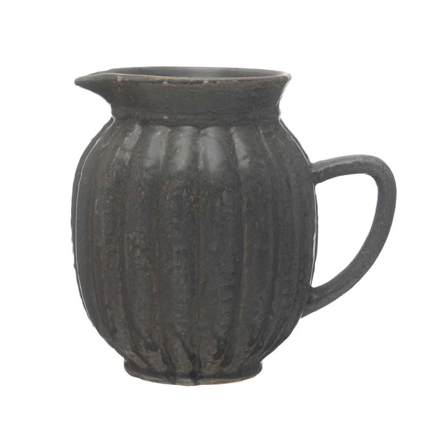 Black Stoneware Pitcher