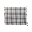Brushed Cotton Flannel Throw w/ Fringe, Multi Color Plaid