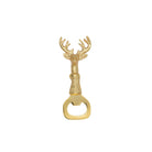 Cast Aluminum & Stainless Steel Bottle Opener with Deer Handle