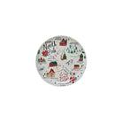 11" Round Stoneware Plate with North Pole Scene, Multi Color ©
