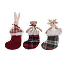 Plush Animal Toy with Stocking, Set of 2, 3 Styles