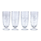 8 oz. Hand-Blown Stemmed Drinking Glass, 4 Styles