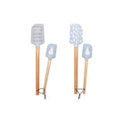 Silicone & Wood Spatulas with Measurement Conversions, Set of 2 Sizes